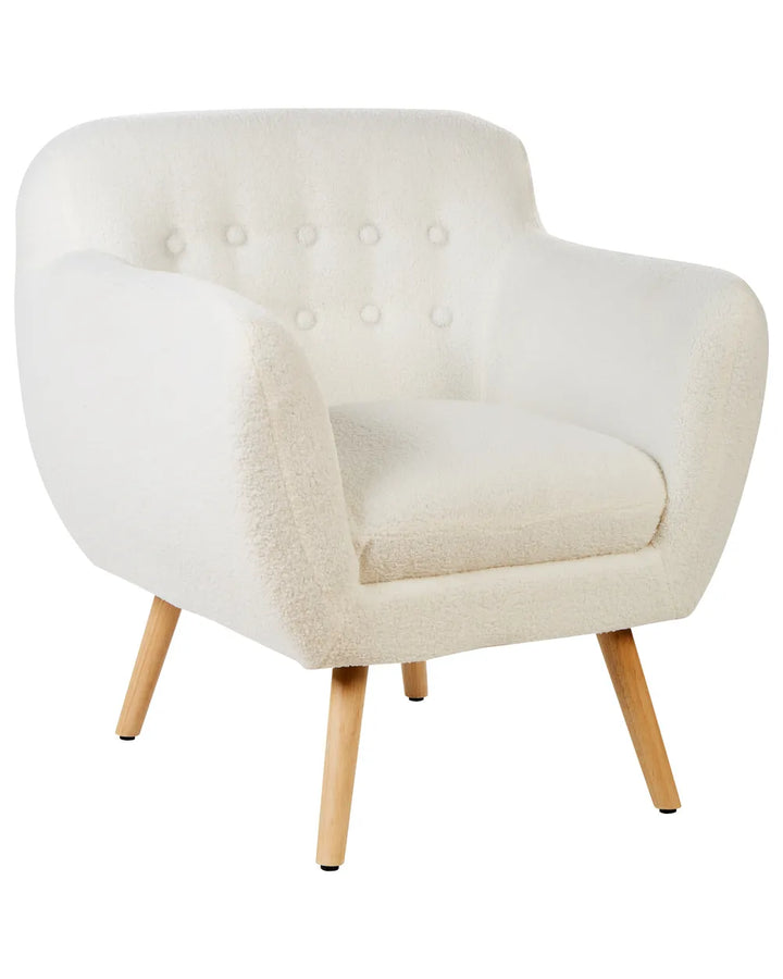 Armchair Boucle White Reshami