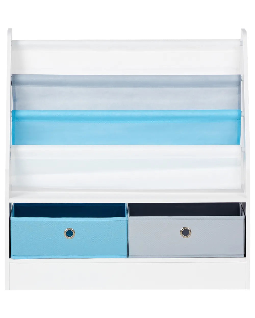 3 Tier Bookcase 74 cm White Kalb