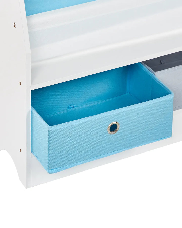 3 Tier Bookcase 74 cm White Kalb