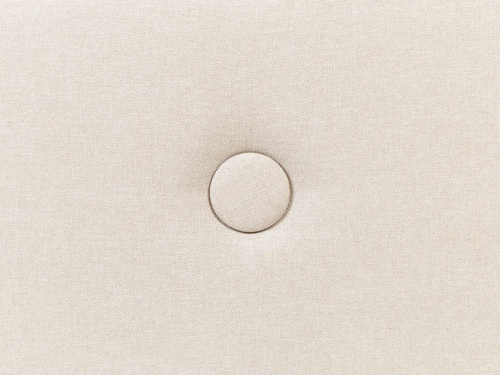 Bed Faux Linen 90 x 200 cm (EU Single) Light Beige Edita