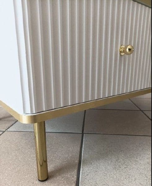 Lebo White And Gold TV Unit