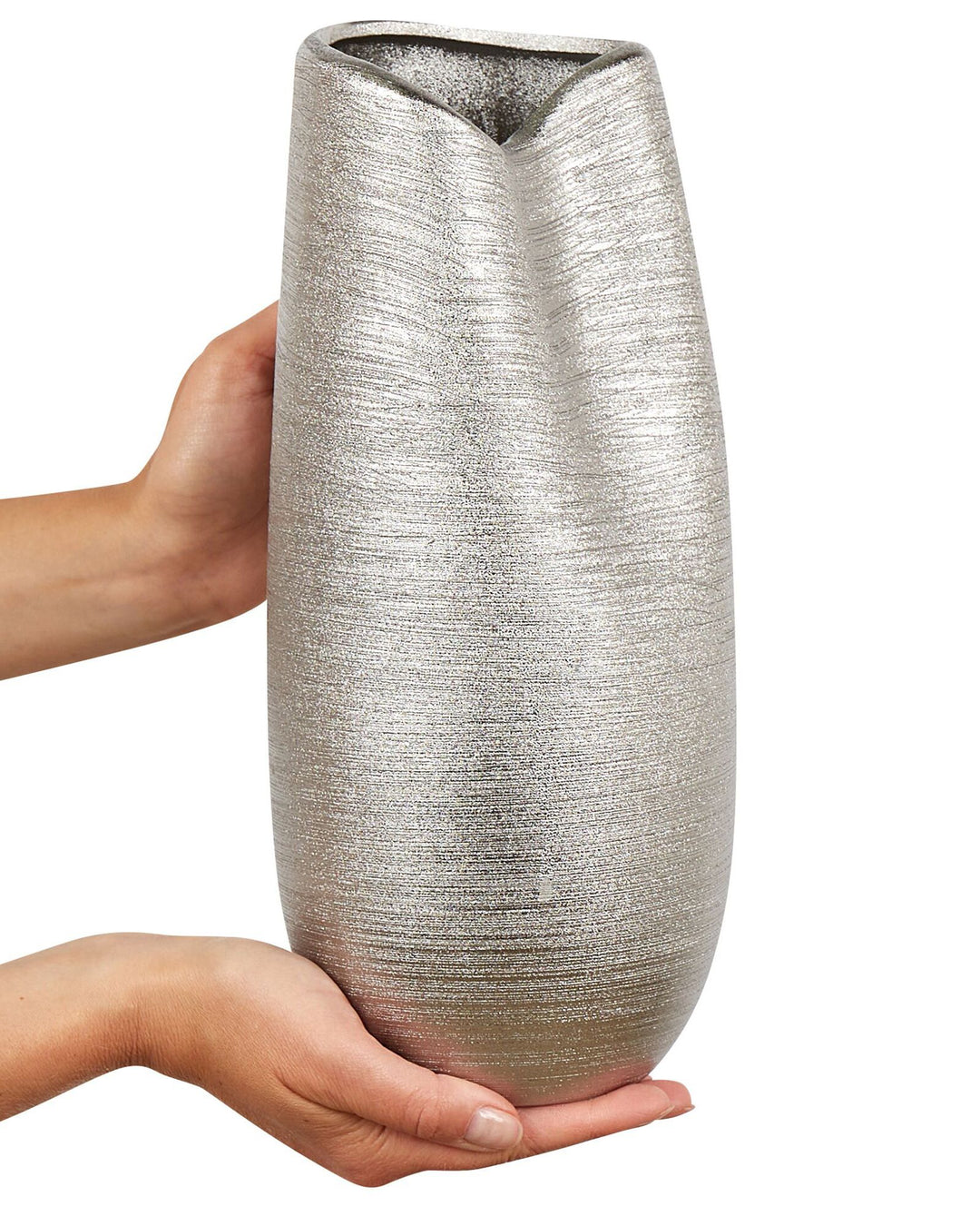 Derbe Decorative Vase Stoneware 32 cm Silver