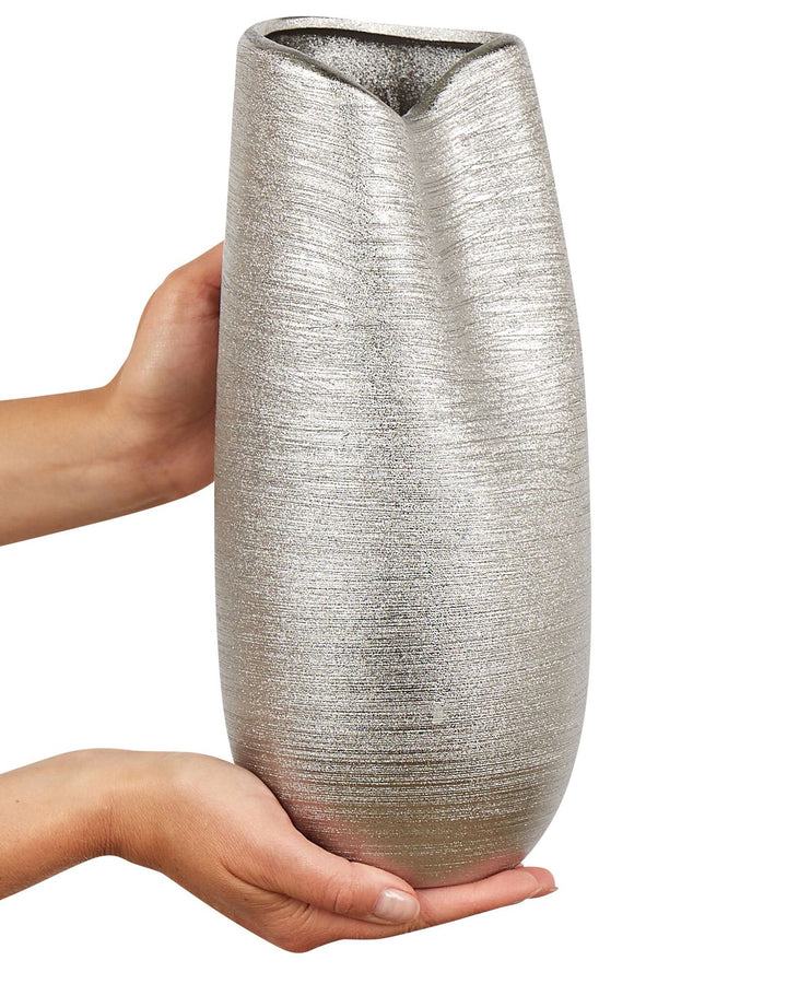 Derbe Decorative Vase Stoneware 32 cm Silver