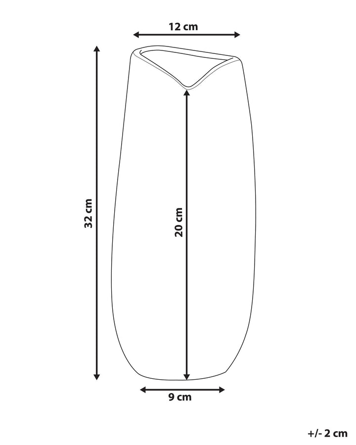 Derbe Decorative Vase Stoneware 32 cm Silver