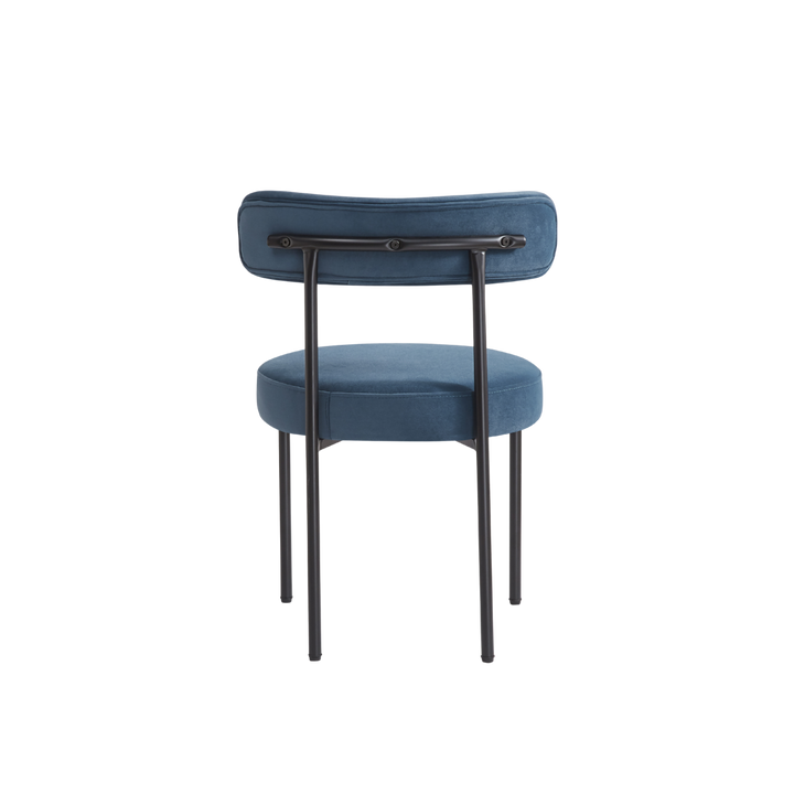 Flora Set of 2 Blue Velvet Dining Chair