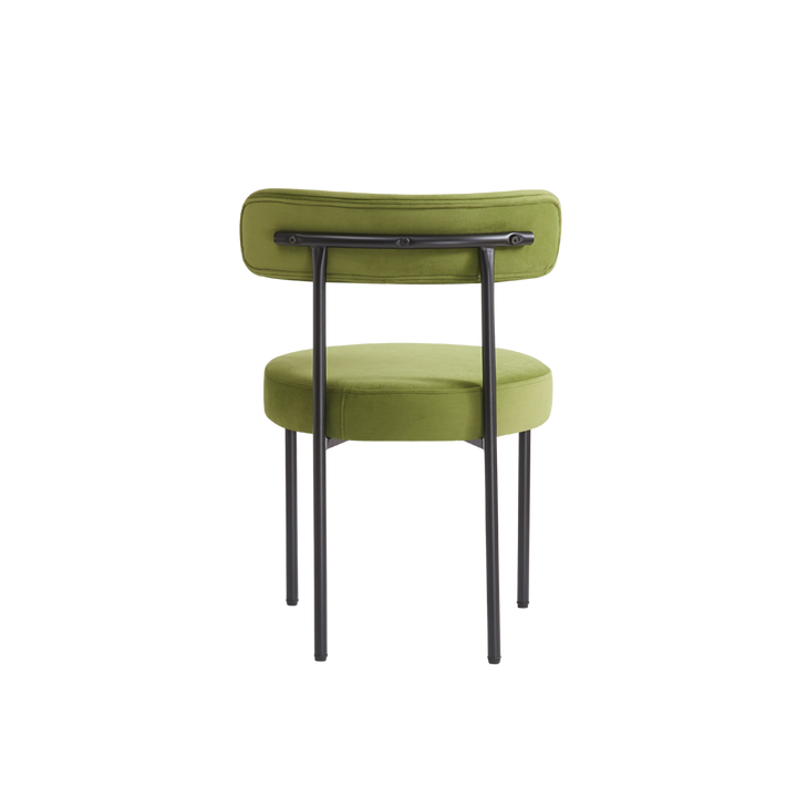 Flora Set of 2  Olive Velvet Dining Chair