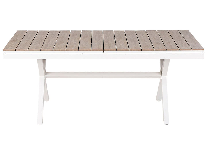 Fanes Extending Garden Dining Table 184/242 cm 90 cm Metal White