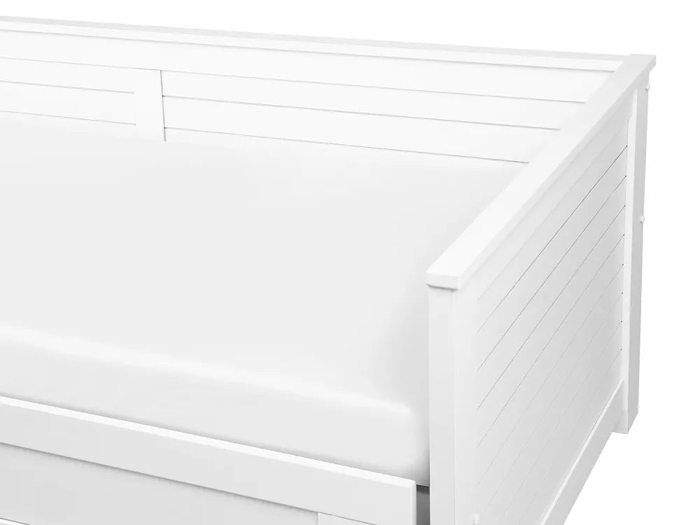 Bed with Storage Drawers Wood 90 x 200 cm (EU Single) White Koffler