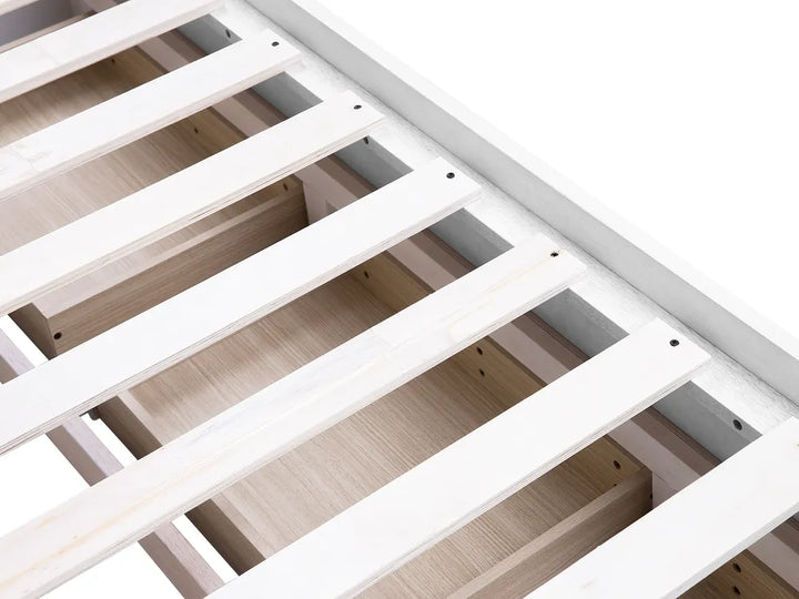 Bed with Storage Drawers Wood 90 x 200 cm (EU Single) White Koffler