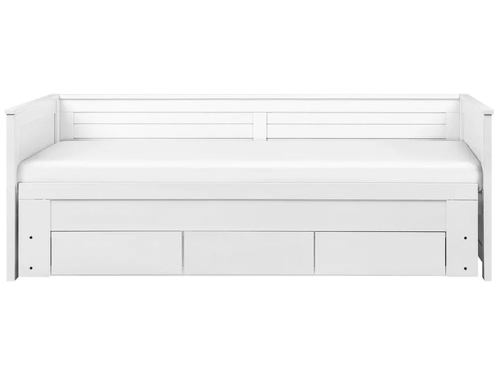 Bed with Storage Drawers Wood 90 x 200 cm (EU Single) White Koffler