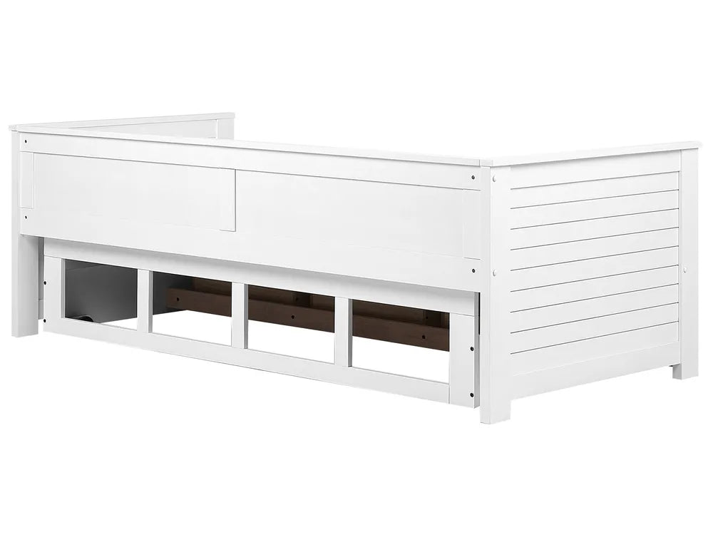 Bed with Storage Drawers Wood 90 x 200 cm (EU Single) White Koffler
