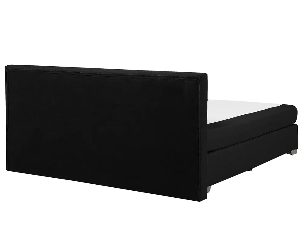 Contemporary super king divan bed in black