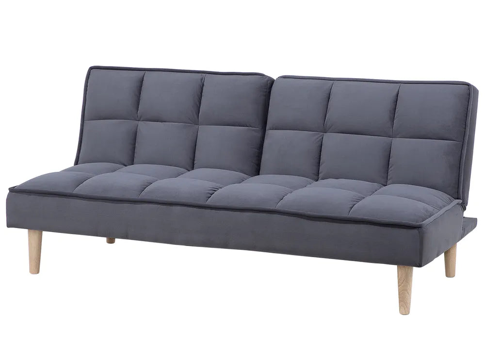 Sofa Bed 3 Seater Fabric Dark Grey Zineta