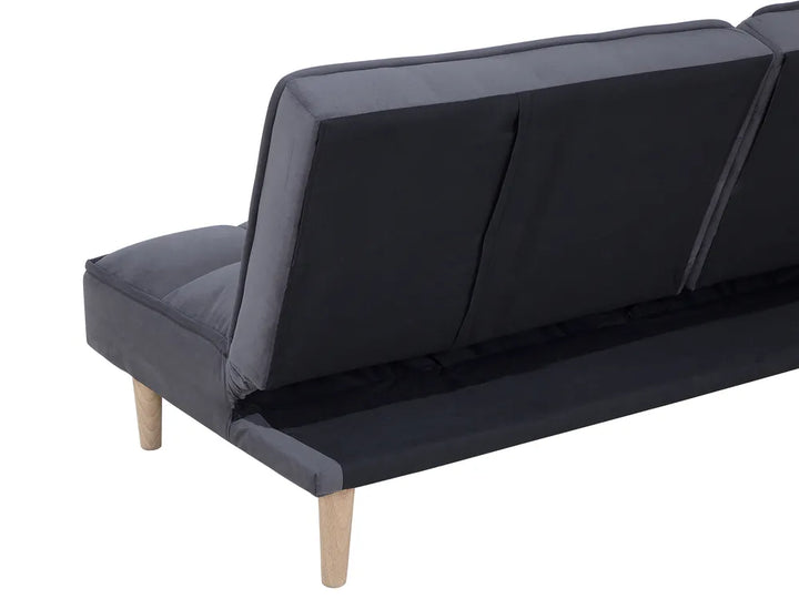 Sofa Bed 3 Seater Fabric Dark Grey Zineta