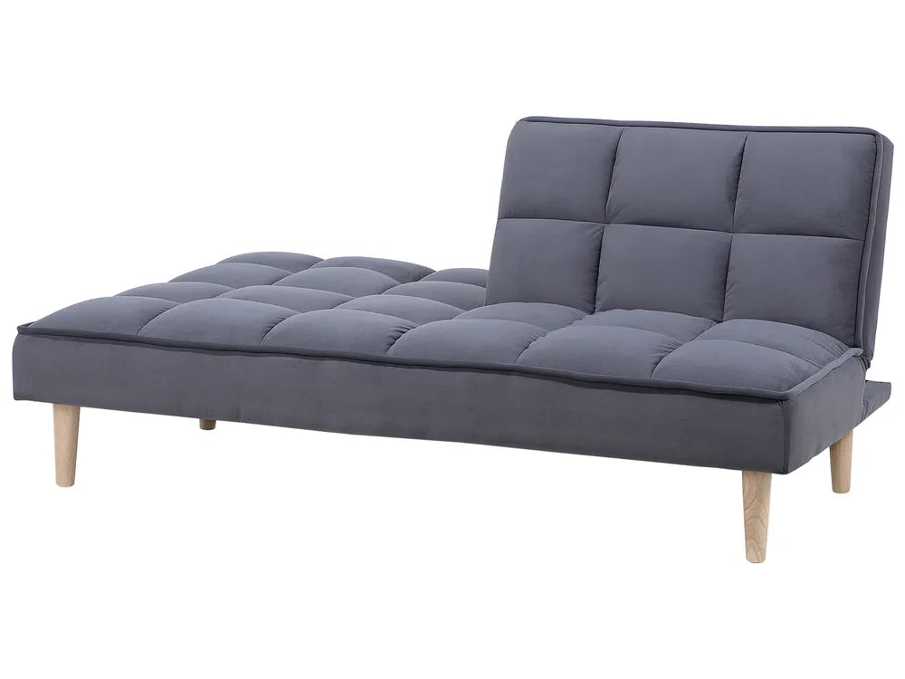Sofa Bed 3 Seater Fabric Dark Grey Zineta