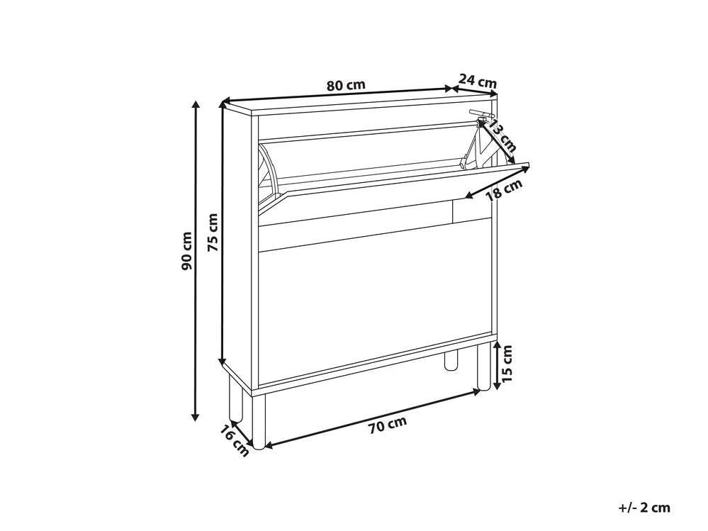 Shoe Storage Cabinet Light Brown Luhan