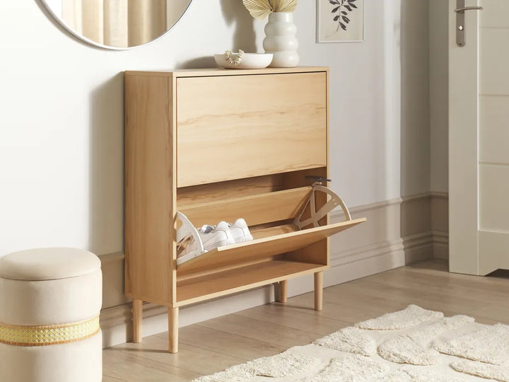 Shoe Storage Cabinet Light Brown Luhan