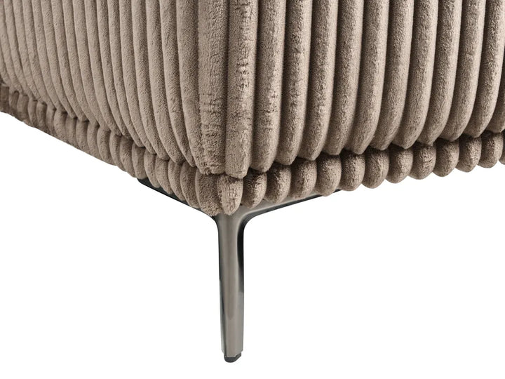 Corner Sofa Corduroy Light Brown Right Hand Scarlet