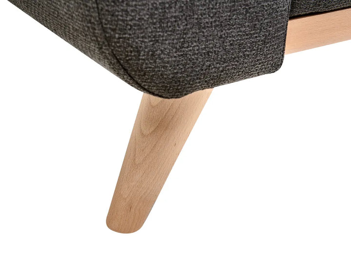 Corner Sofa Bed 3 Seater Fabric Black Right Hand Andress