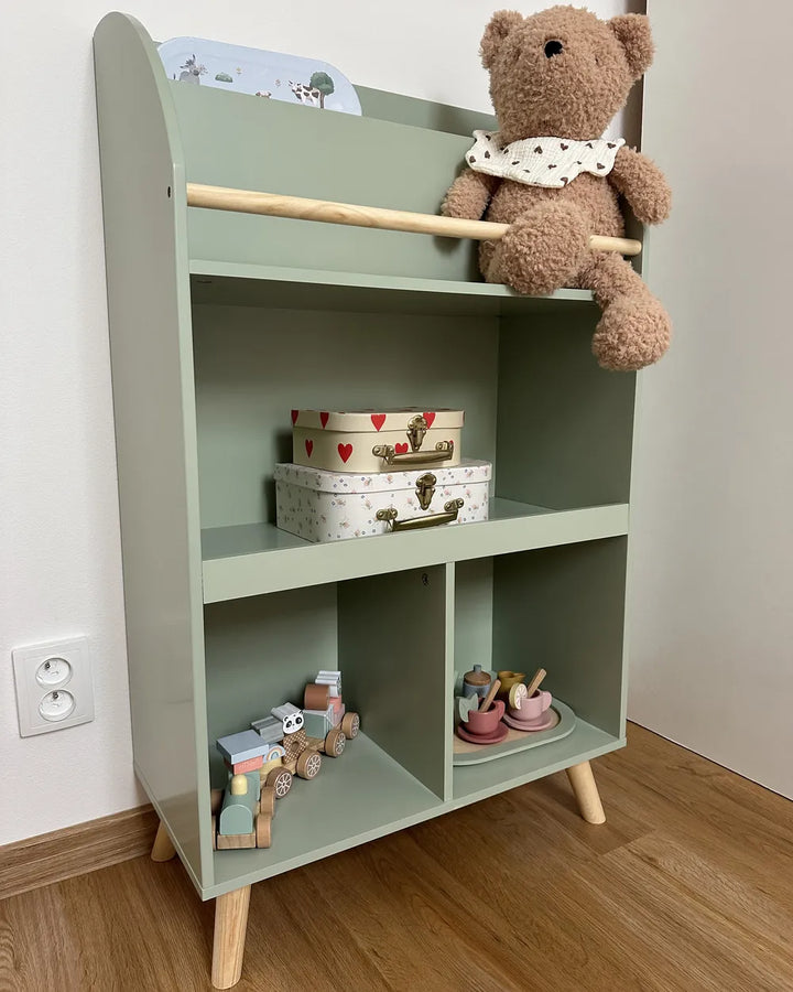 3 Tier Bookcase 102 cm Light Green Alleisha