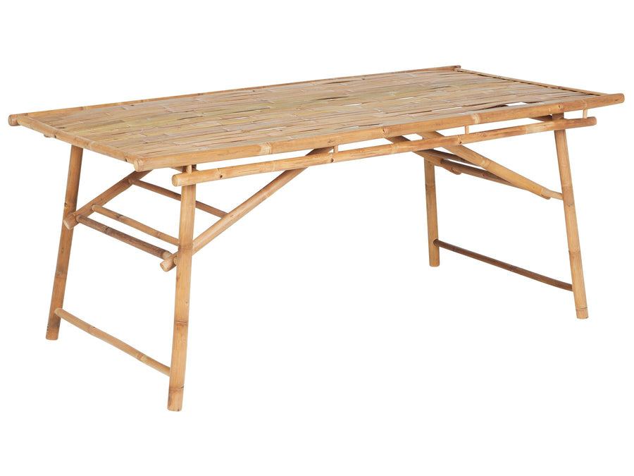 Tindari Garden Dining Table 180 cm 90 cm Bamboo Wood Light Brown