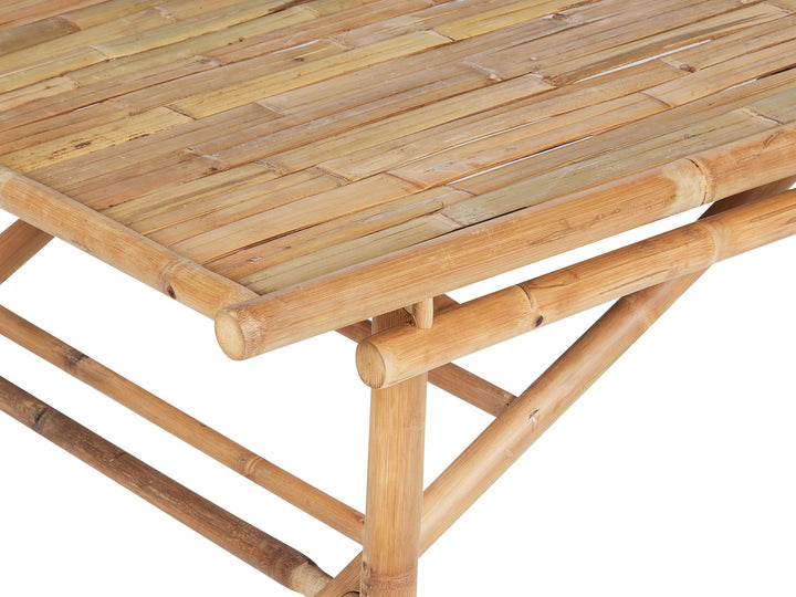 Tindari Garden Dining Table 180 cm 90 cm Bamboo Wood Light Brown