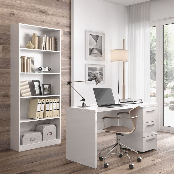 Jaen Large Artic White Bookcase Bookshelf