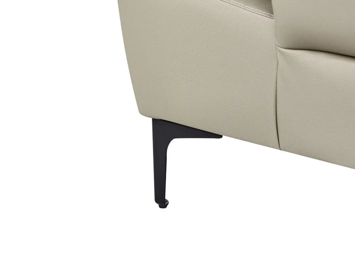 Corner Sofa 4 Seater Leather Taupe Adjustable Left Hand Rangi