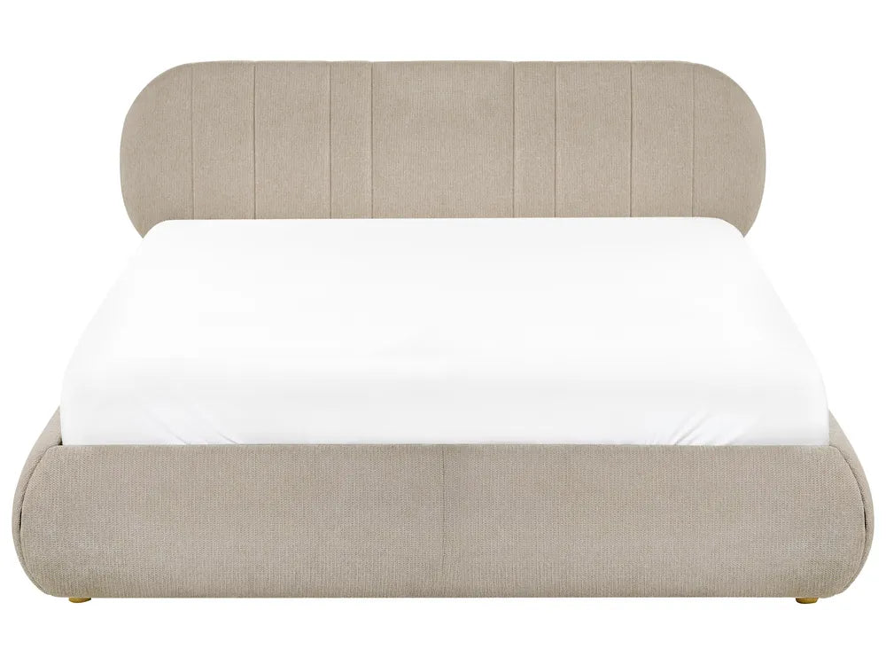 Ottoman Bed Fabric 160 x 200 cm (EU King Size) Taupe Daizia