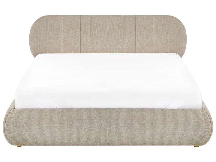 Ottoman Bed Fabric 160 x 200 cm (EU King Size) Taupe Daizia