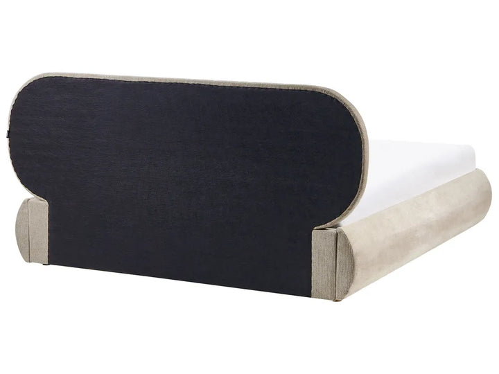 Ottoman Bed Fabric 160 x 200 cm (EU King Size) Taupe Daizia