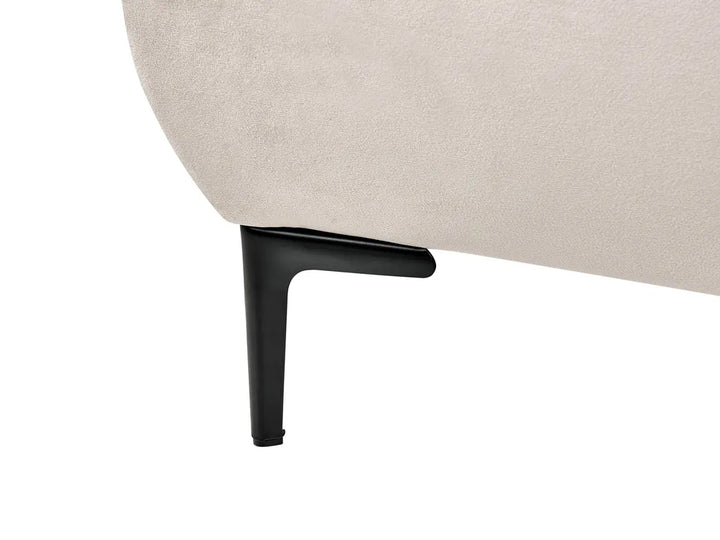 Bed Velvet 180 x 200 cm (EU Super King) Light Beige Permelia