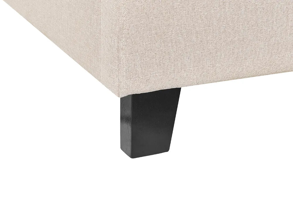 Bed without Headboard Fabric 180 x 200 cm (EU Super King) Beige Anterrio