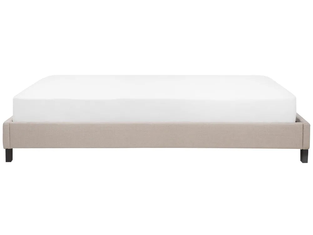 Bed without Headboard Fabric 180 x 200 cm (EU Super King) Beige Anterrio