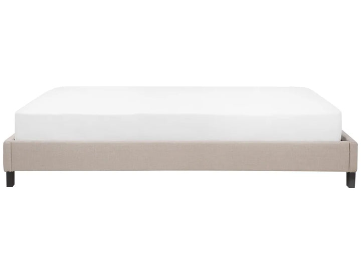 Bed without Headboard Fabric 180 x 200 cm (EU Super King) Beige Anterrio