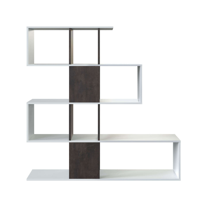 Flythe Dark Brown and Artic White Bookcase