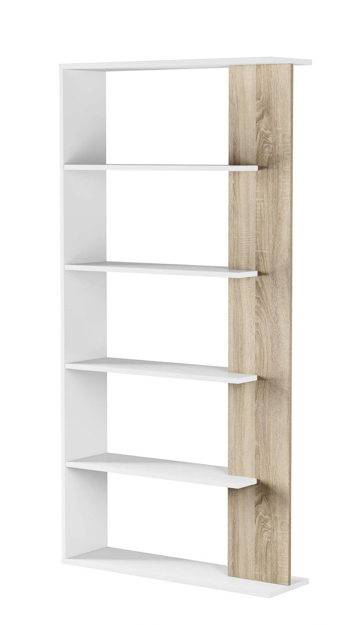 Wakil White and Oak Effect Bookcase
