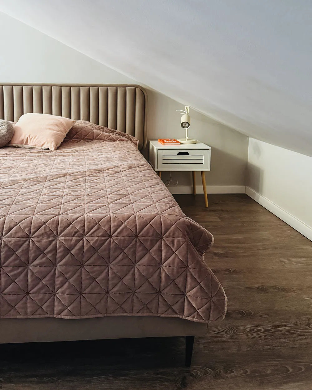 Bed Velvet 180 x 200 cm (EU Super King) Taupe Braya