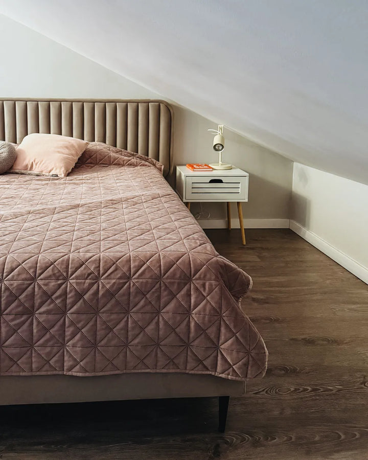Bed Velvet 180 x 200 cm (EU Super King) Taupe Braya