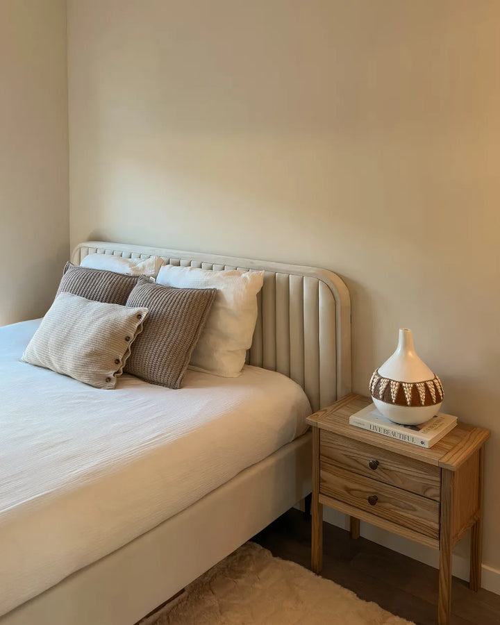 Bed Velvet 180 x 200 cm (EU Super King) Taupe Braya
