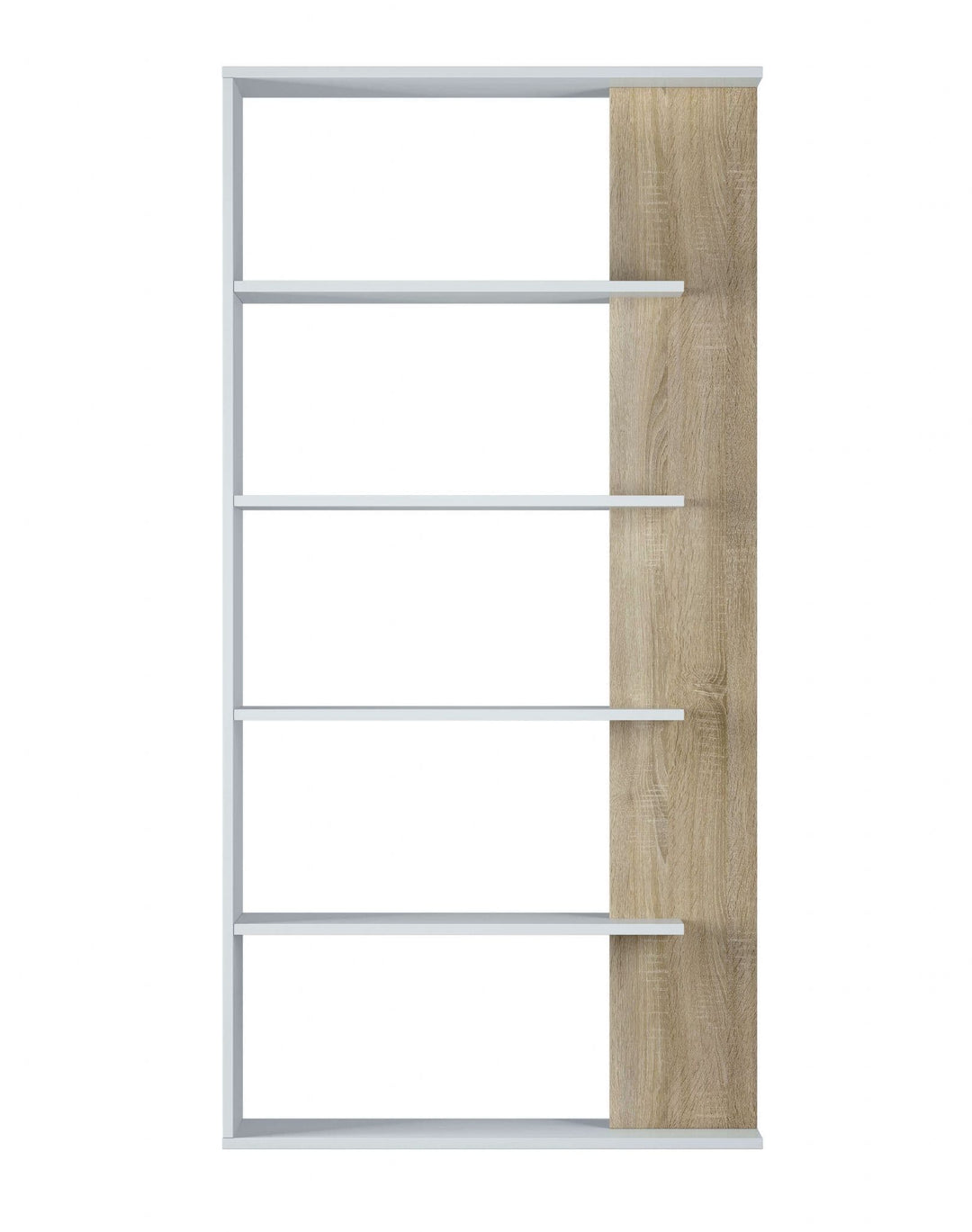 Towel rack with wooden finish on a white background
