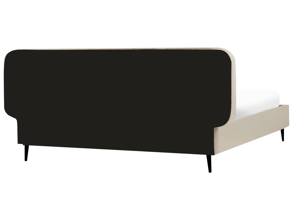 Bed Velvet 180 x 200 cm (EU Super King) Taupe Braya