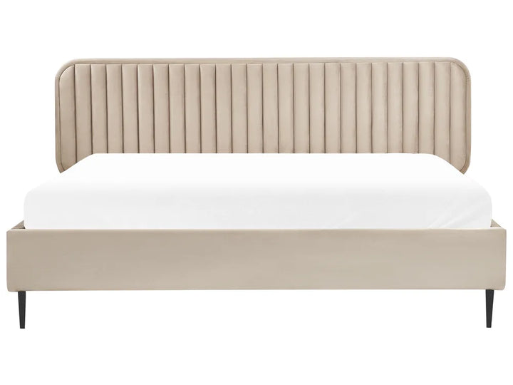 Bed Velvet 180 x 200 cm (EU Super King) Taupe Braya