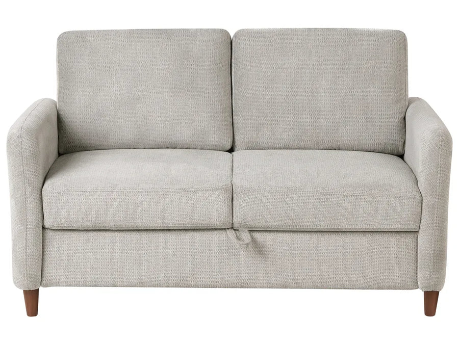 Gray fabric sofa on a white background