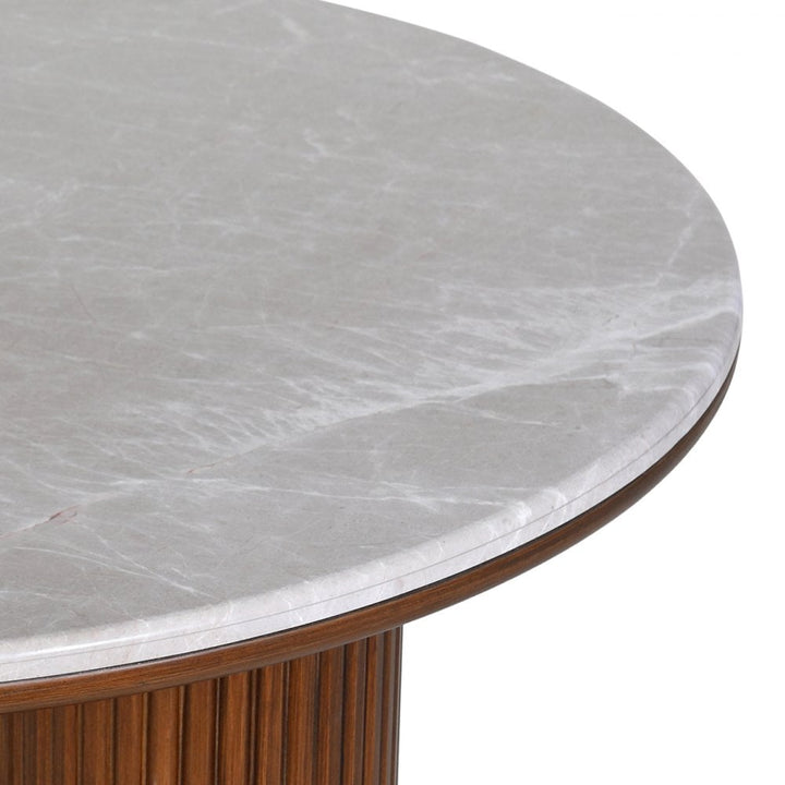 Libra Whitwell Round Marble Top Coffee Table