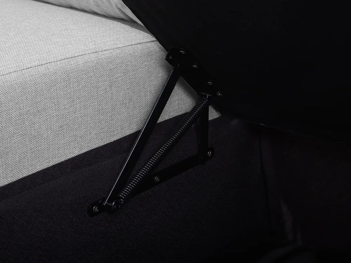 U-Shape Sofa Bed 4 Seater Fabric Light Grey with Storage Kellems