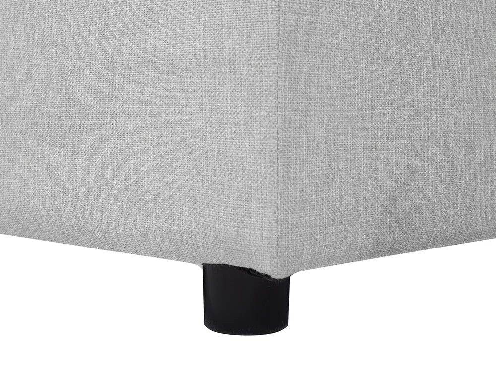 U-Shape Sofa Bed 4 Seater Fabric Light Grey with Storage Kellems