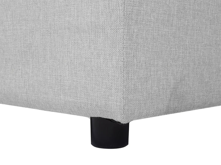 U-Shape Sofa Bed 4 Seater Fabric Light Grey with Storage Kellems