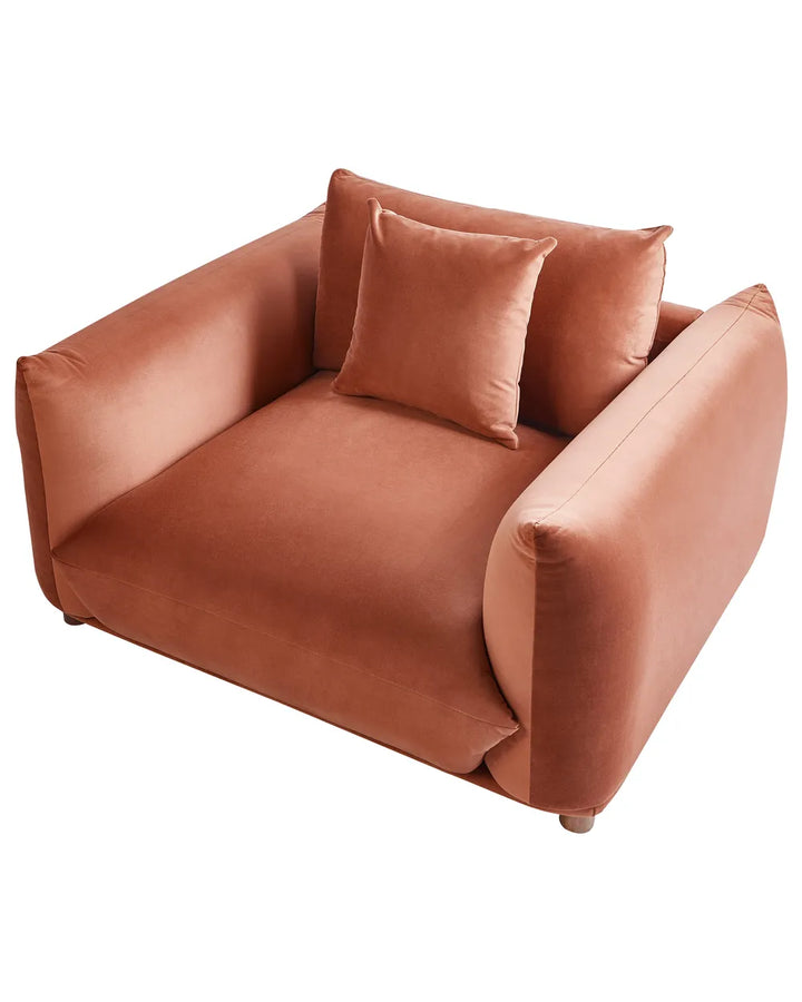 Armchair Velvet Golden Brown Jameila
