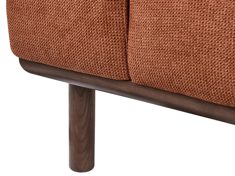 Sofa 2 Seater Fabric Golden Brown Demacio